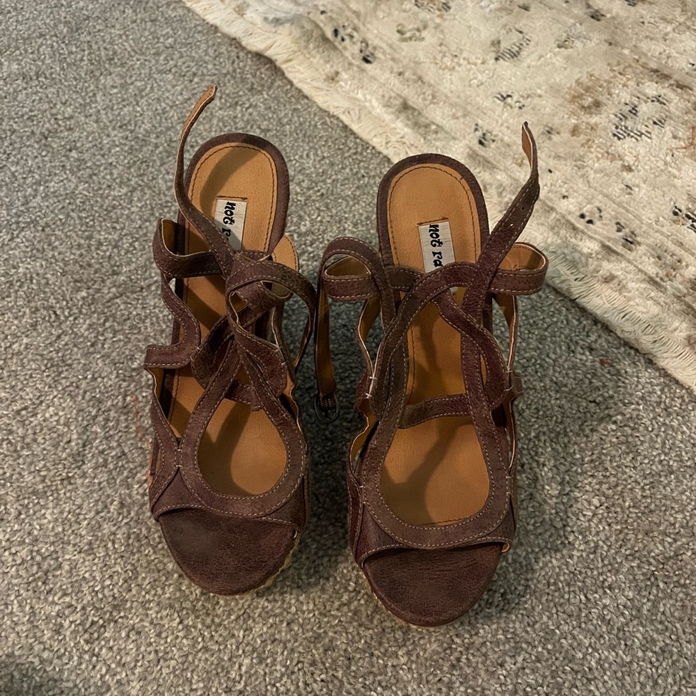 Not Rated Brown Strappy Heels